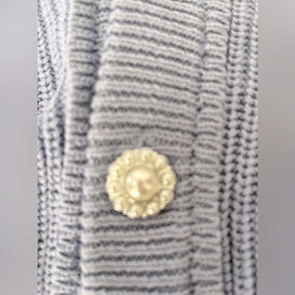 Double Zero women’s cropped cable-knit sweater vest lavender size M - Picture 3 of 7